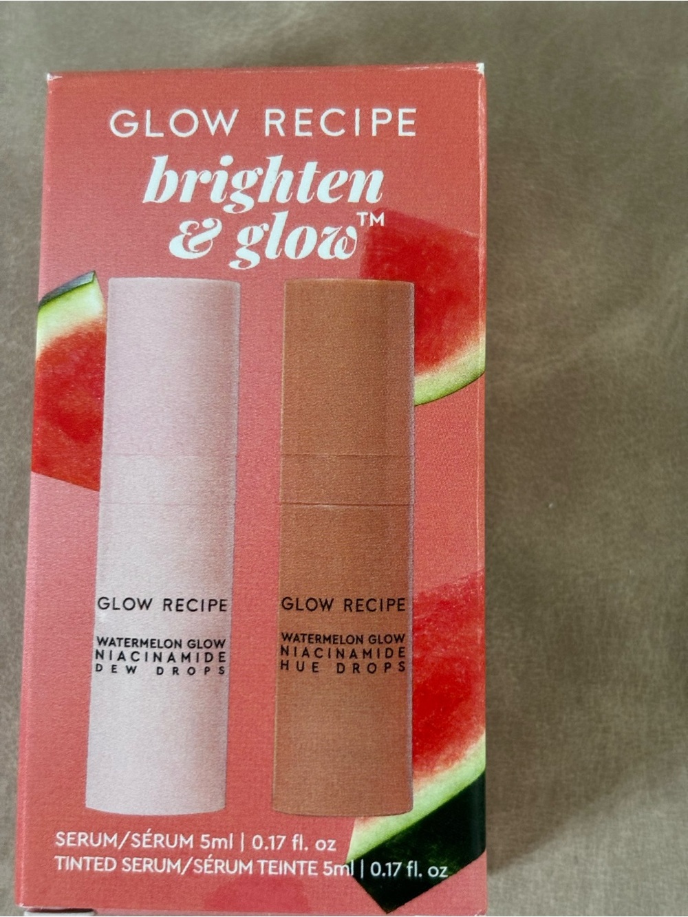 Glow Recipe Brighten & Glow Watermelon Niacinamide Hue Drops - Pink & Brown